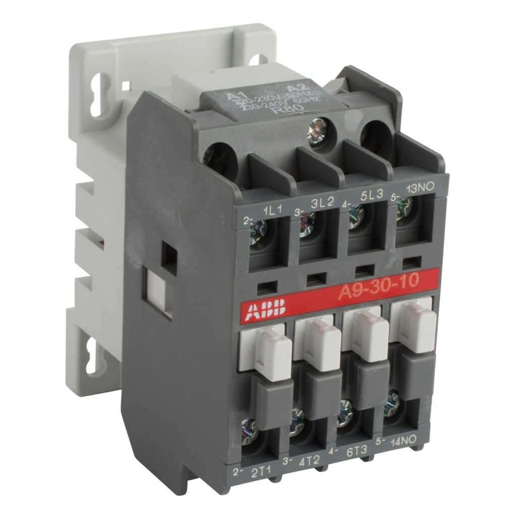 ABB AX09-30-10-80 Contactor — 9A, 4kW, 220-230V coil