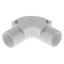 Ronde PVC Conduit Elbow — Ø20mm, White, 90°